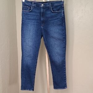 Favorite Daughter The Valentina Super High Rise Cigarette Ankle Blue Jeans